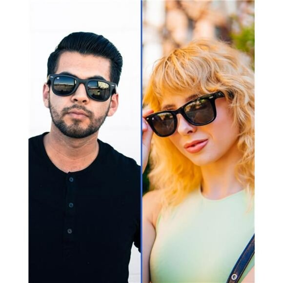 Foldable Polarized Sunglasses UV400 Protection Compact Shades for Men Women - Picture 5 of 7